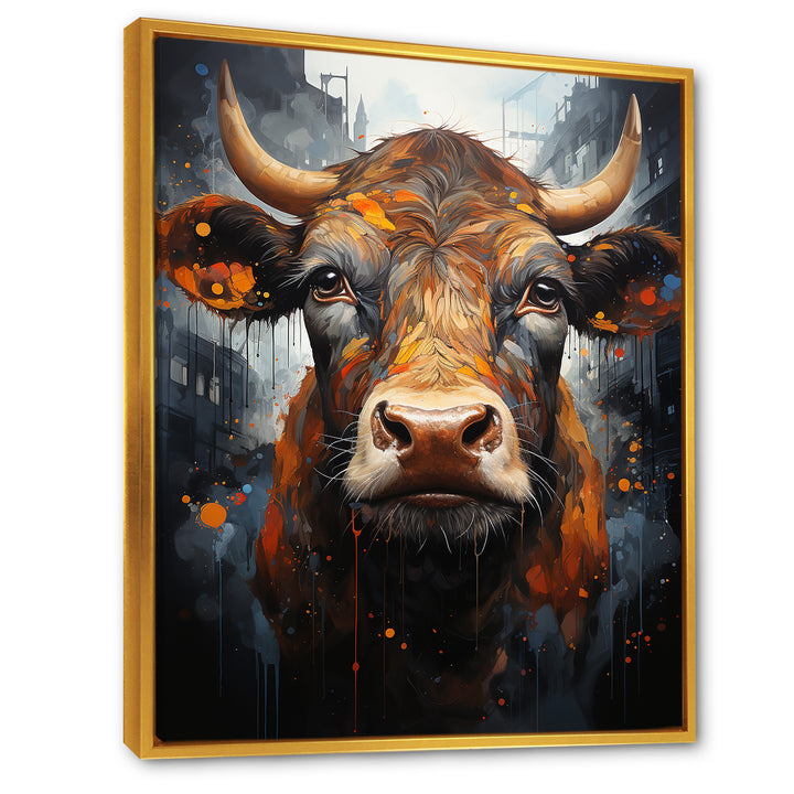 Liquid Fusion Cow Portrait - Cow Wall Decor