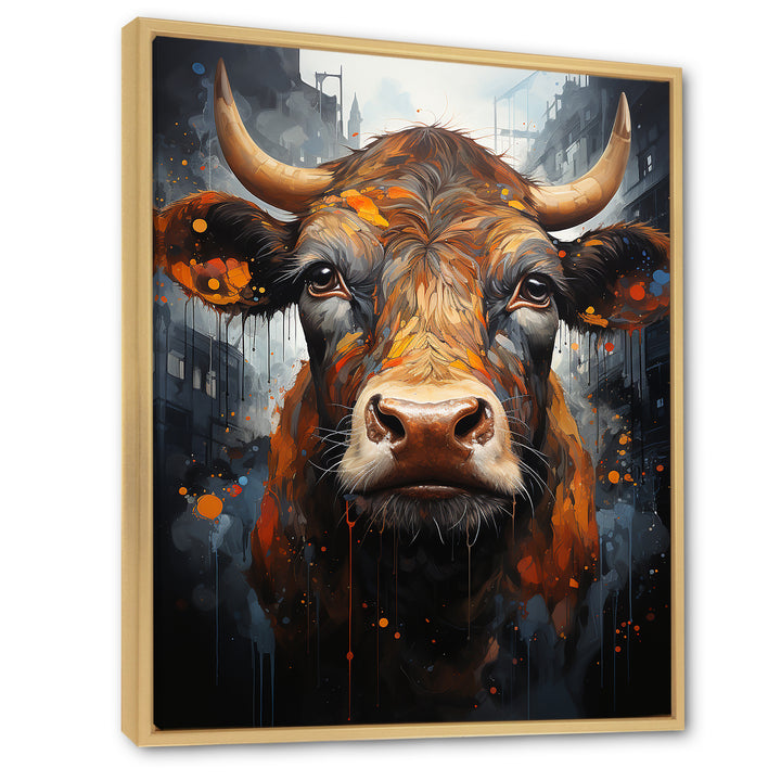 Liquid Fusion Cow Portrait - Cow Wall Decor