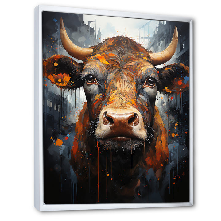 Liquid Fusion Cow Portrait - Cow Wall Decor