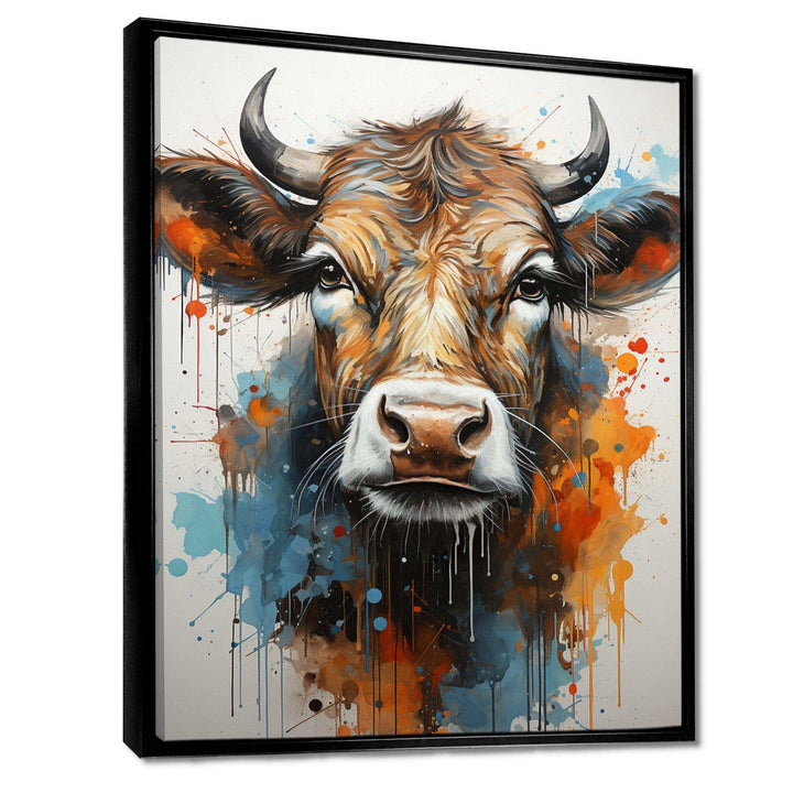 Popart Urban Cow - Animals Canvas Wall Art