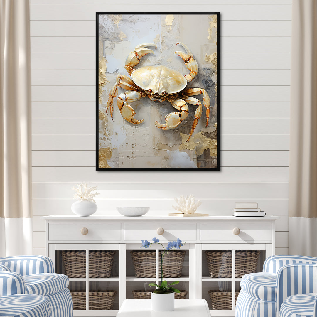 Minimalism Crab Painting - Crab Home Decor Art