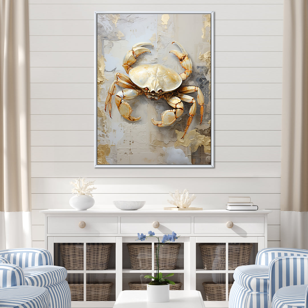 Minimalism Crab Painting - Crab Home Decor Art