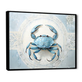 Minimalism Blue Crab Impression - Crab Bedroom Wall Art