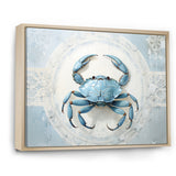 Minimalism Blue Crab Impression - Crab Bedroom Wall Art