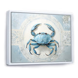 Minimalism Blue Crab Impression - Crab Bedroom Wall Art
