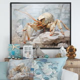 Minimalism Crayfish Impression - Crayfish Canvas Wall Art
