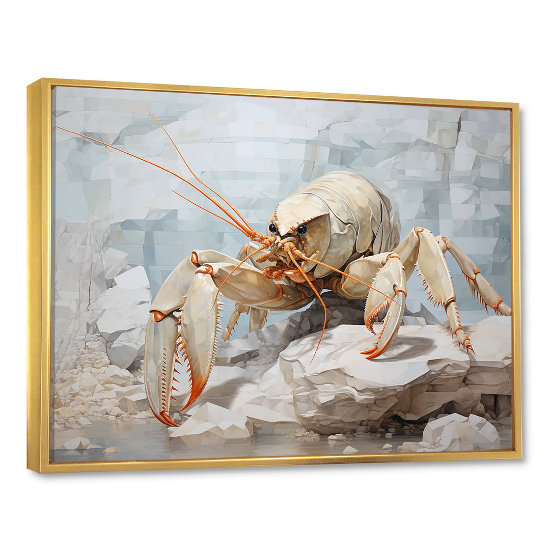 Minimalism Crayfish Impression - Crayfish Canvas Wall Art