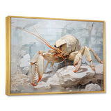 Minimalism Crayfish Impression - Crayfish Canvas Wall Art