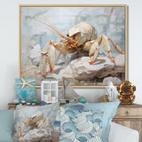 Minimalism Crayfish Impression - Crayfish Canvas Wall Art