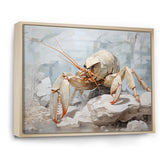 Minimalism Crayfish Impression - Crayfish Canvas Wall Art