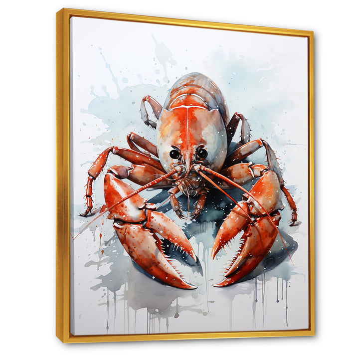 Minimalism Red Crayfish Impression - Crayfish Wall Decor