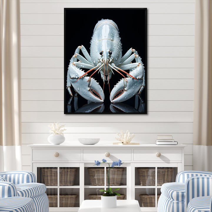 Modern Black And Blue Crayfish - Crayfish Wall Art Prints