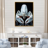 Modern Black And Blue Crayfish - Crayfish Wall Art Prints
