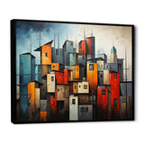 Cubist Urbanism Horizon III - Abstract Canvas Wall Art