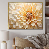 Minimalism Dahlia - Floral Canvas Wall Art