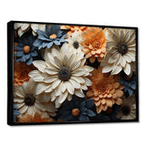 White And Orange Daisy Florescence Radiance - Floral Canvas Wall Art