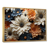 White And Orange Daisy Florescence Radiance - Floral Canvas Wall Art