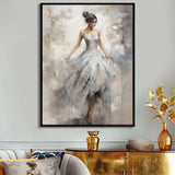 Contemporary Grey Ballet Dance Symphony I - Fashion Canvas Wall Art