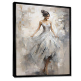 Contemporary Grey Ballet Dance Symphony I - Fashion Canvas Wall Art