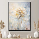 Dandelion Charm In Winter I - Floral Canvas Wall Art