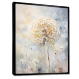 Dandelion Charm In Winter I - Floral Canvas Wall Art