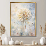 Dandelion Charm In Winter I - Floral Canvas Wall Art