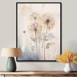 Dandelion Charm In Winter IV - Floral Canvas Wall Art