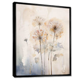 Dandelion Charm In Winter IV - Floral Canvas Wall Art