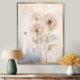 Dandelion Charm In Winter IV - Floral Canvas Wall Art