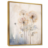 Dandelion Charm In Winter IV - Floral Canvas Wall Art