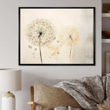 Dandelion Charm In Winter V - Floral Canvas Wall Art