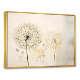 Dandelion Charm In Winter V - Floral Canvas Wall Art