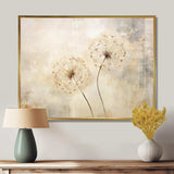 Dandelion Muted Tone - Floral Canvas Wall Art