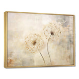 Dandelion Muted Tone - Floral Canvas Wall Art