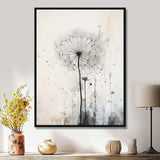 Dandelion Muted Tone I - Floral Canvas Wall Art