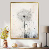 Dandelion Muted Tone I - Floral Canvas Wall Art