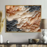 Beige And Orange Custards Collage I - Abstract Canvas Wall Art