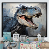 Dinosaur Blue T Rex Supreme - Dinosaur Home Decor Art
