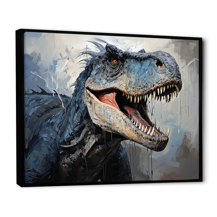 Dinosaur Blue T Rex Supreme - Dinosaur Home Decor Art