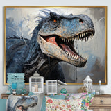 Dinosaur Blue T Rex Supreme - Dinosaur Home Decor Art