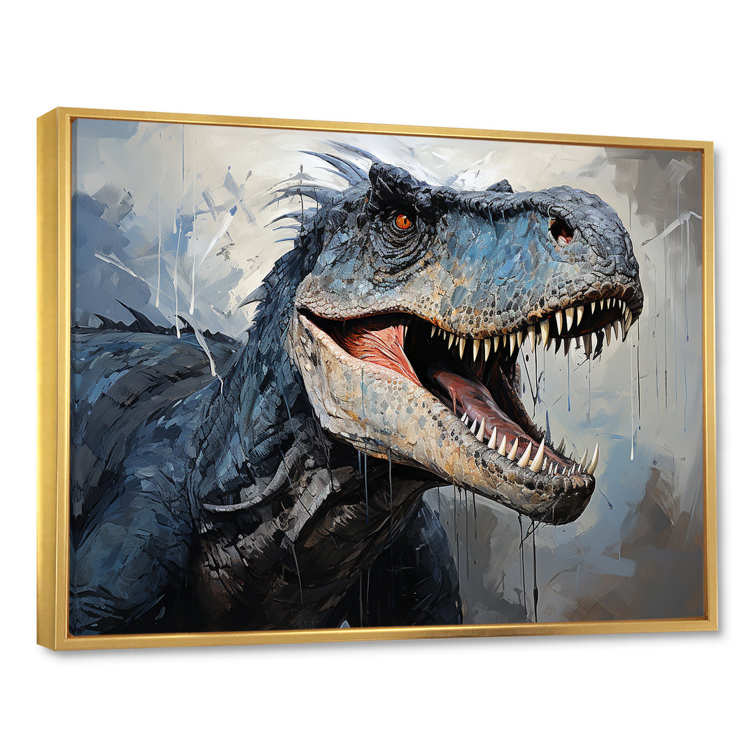 Dinosaur Blue T Rex Supreme - Dinosaur Home Decor Art
