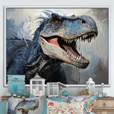 Dinosaur Blue T Rex Supreme - Dinosaur Home Decor Art