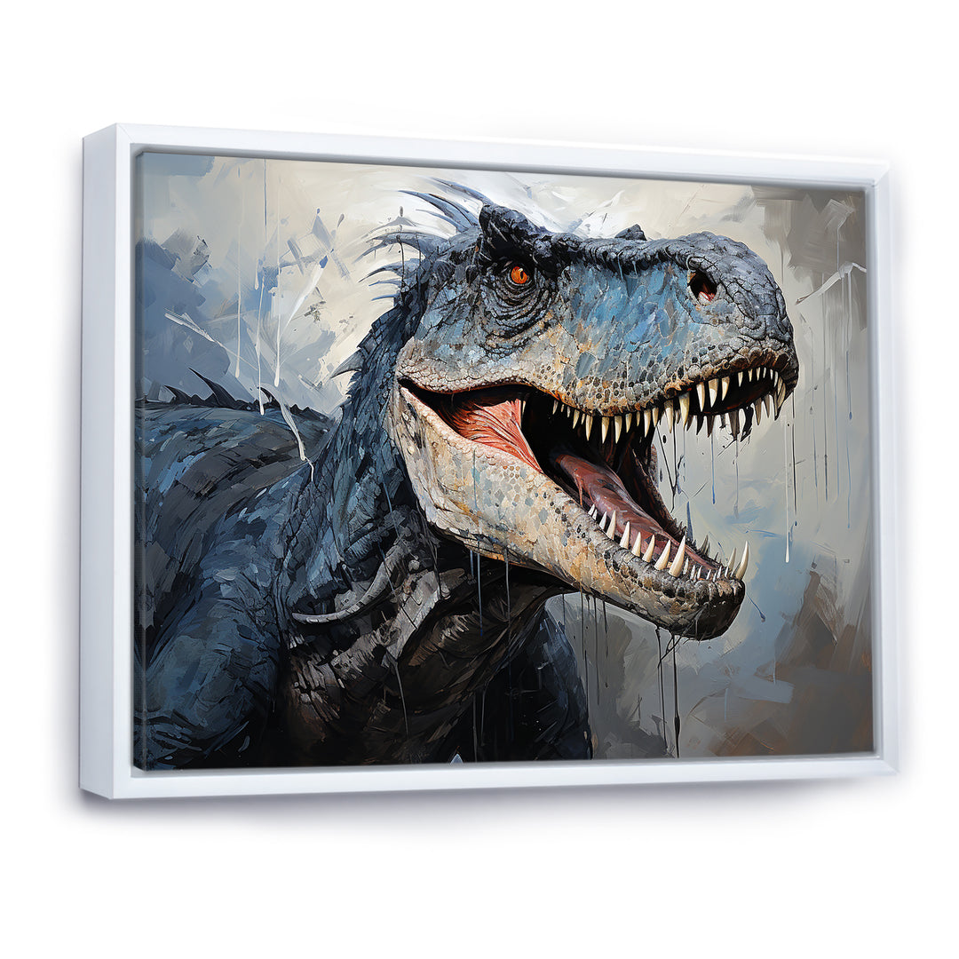 Dinosaur Blue T Rex Supreme - Dinosaur Home Decor Art
