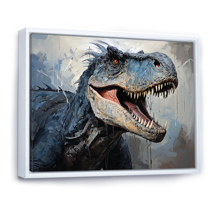 Dinosaur Blue T Rex Supreme - Dinosaur Home Decor Art