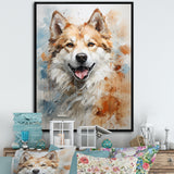 Dog Akita Affection - Dog Canvas Wall Art