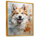Dog Akita Affection - Dog Canvas Wall Art