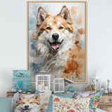 Dog Akita Affection - Dog Canvas Wall Art