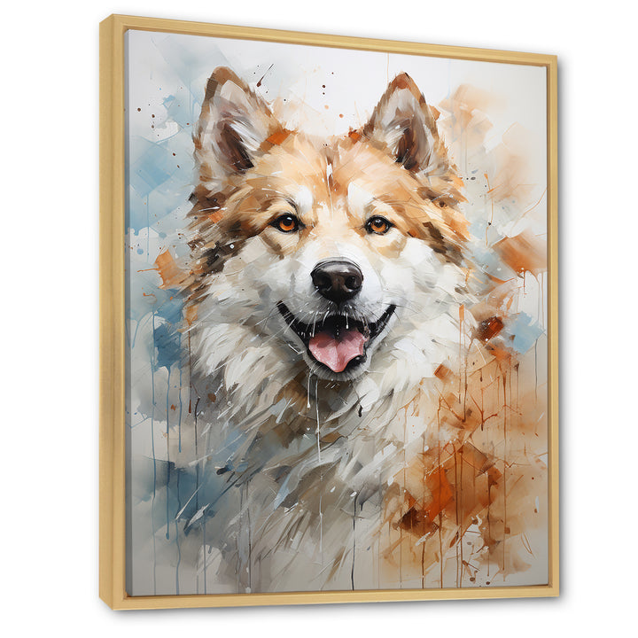 Dog Akita Affection - Dog Canvas Wall Art