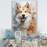 Dog Akita Affection - Dog Canvas Wall Art