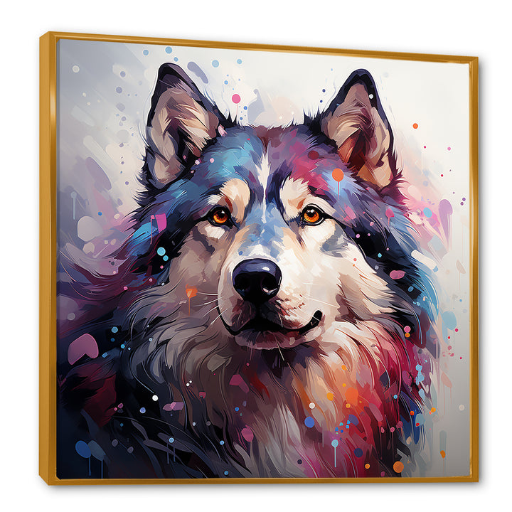 Dog Alaskan Malamute Majesty - Blue Dog Wall Art
